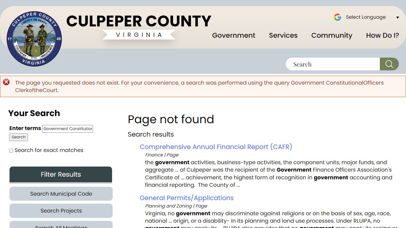 Clerk of the Court - Culpeper County, Virginia